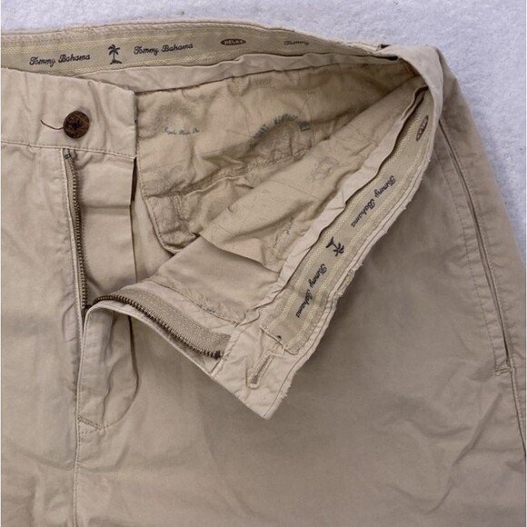 Tommy Bahama Mens Shorts 32 Khaki Tan Beige Chino Flat Front Casual Golf  9" - Picture 5 of 10